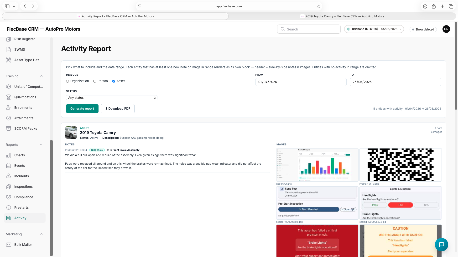 Activity Reports — how to use