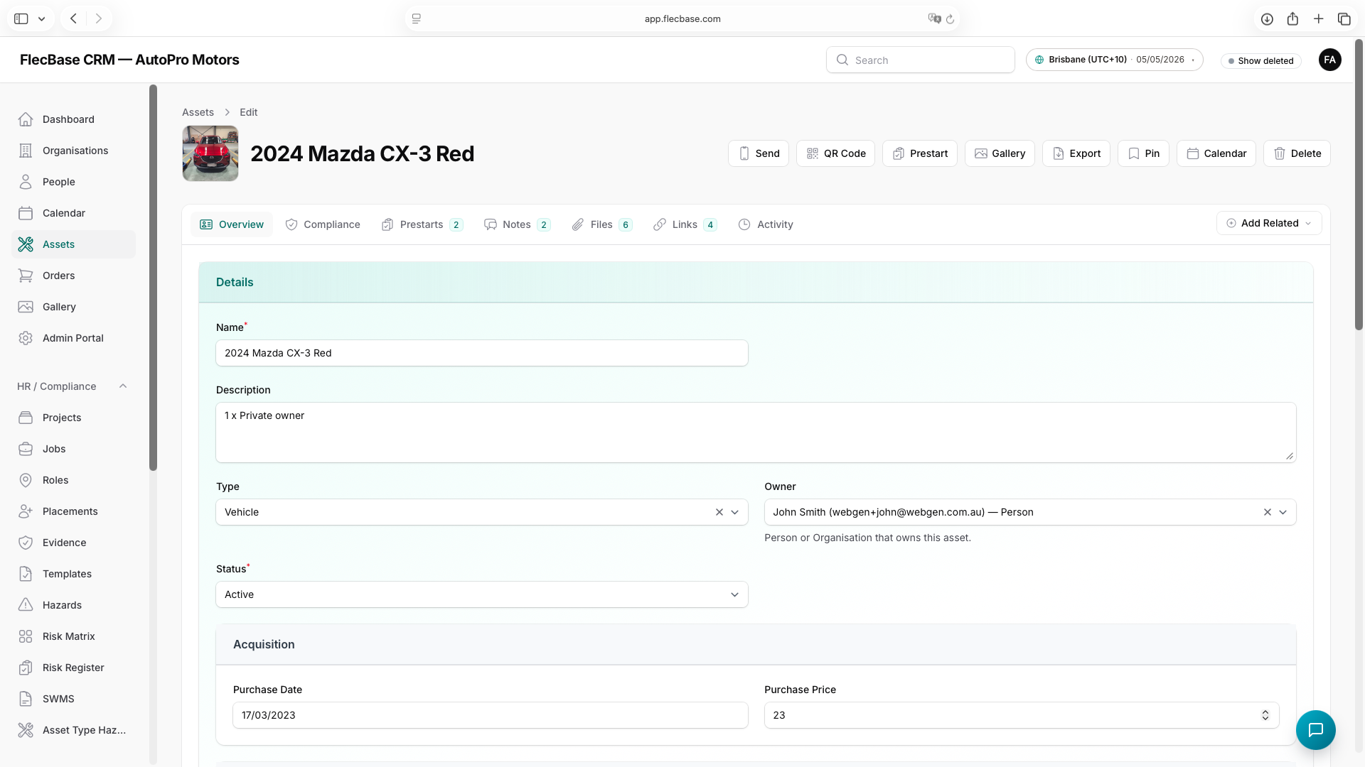 Assets — overview