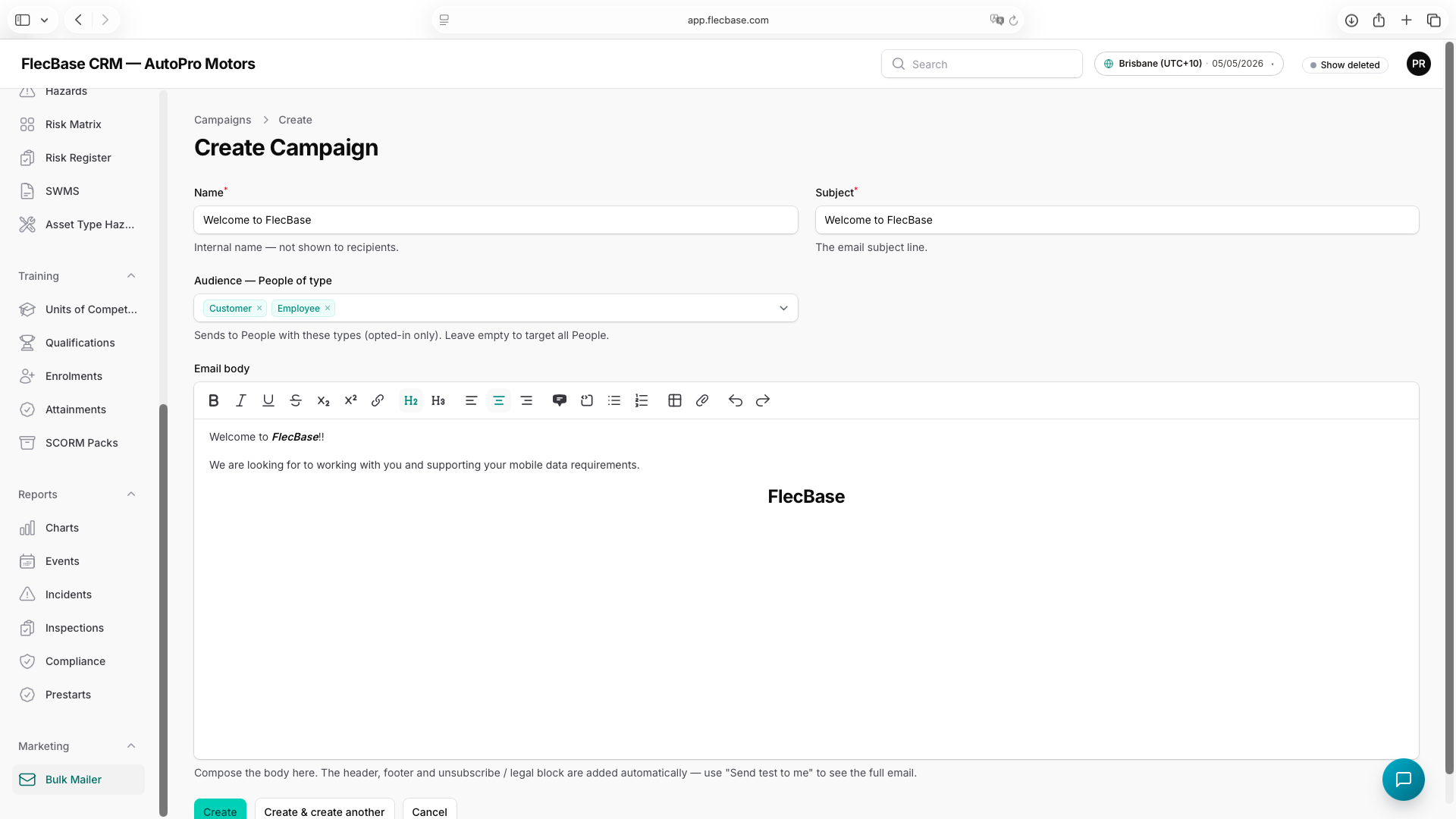 Bulk Mailer — how to use