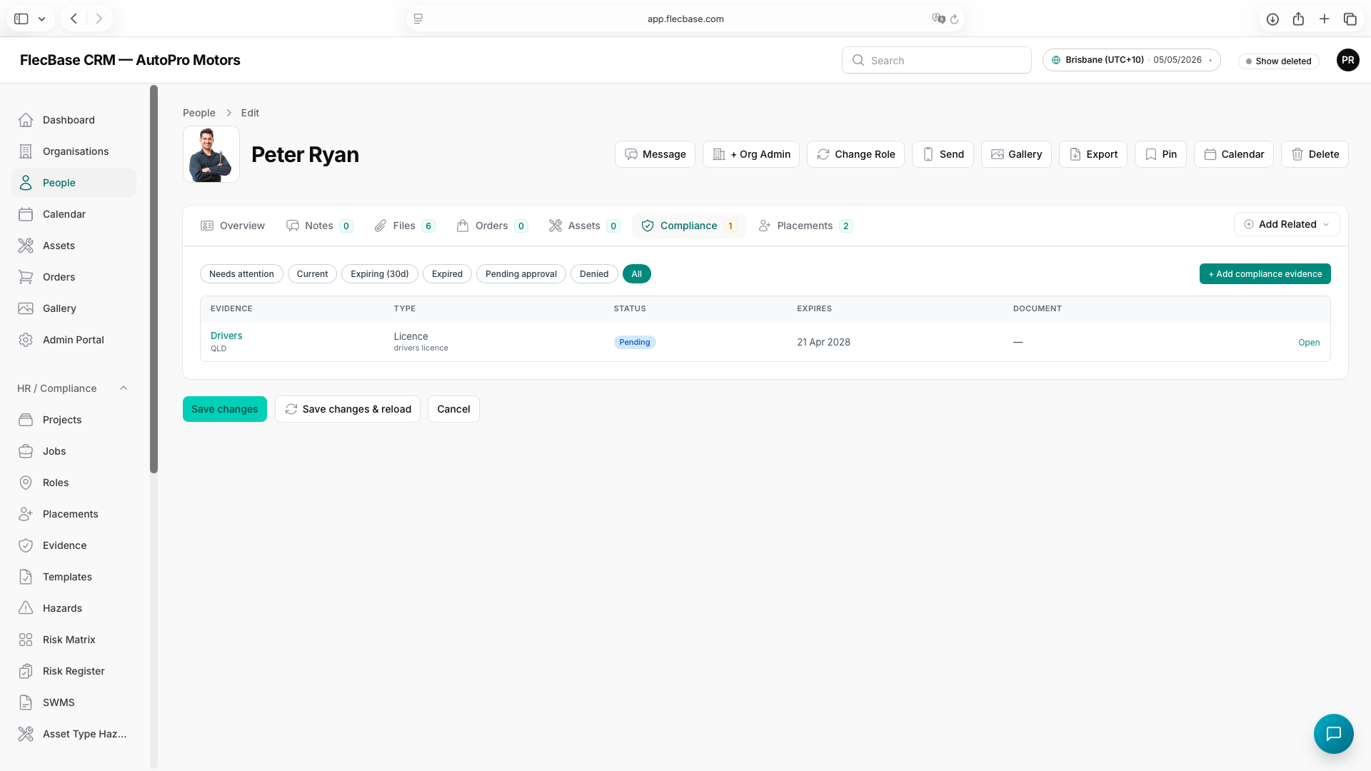 Compliance reporting — how to use
