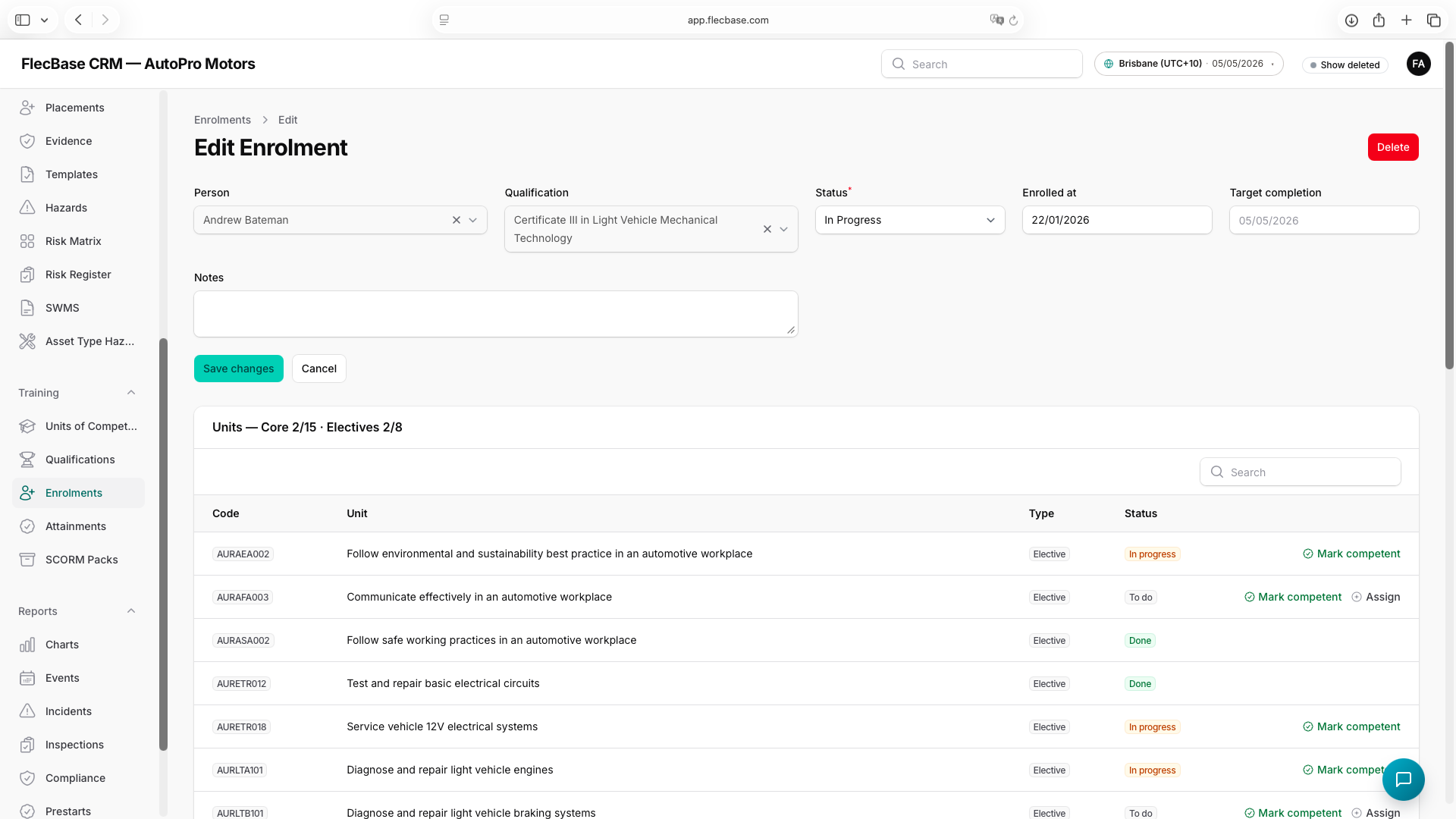 Enrolments — how to use