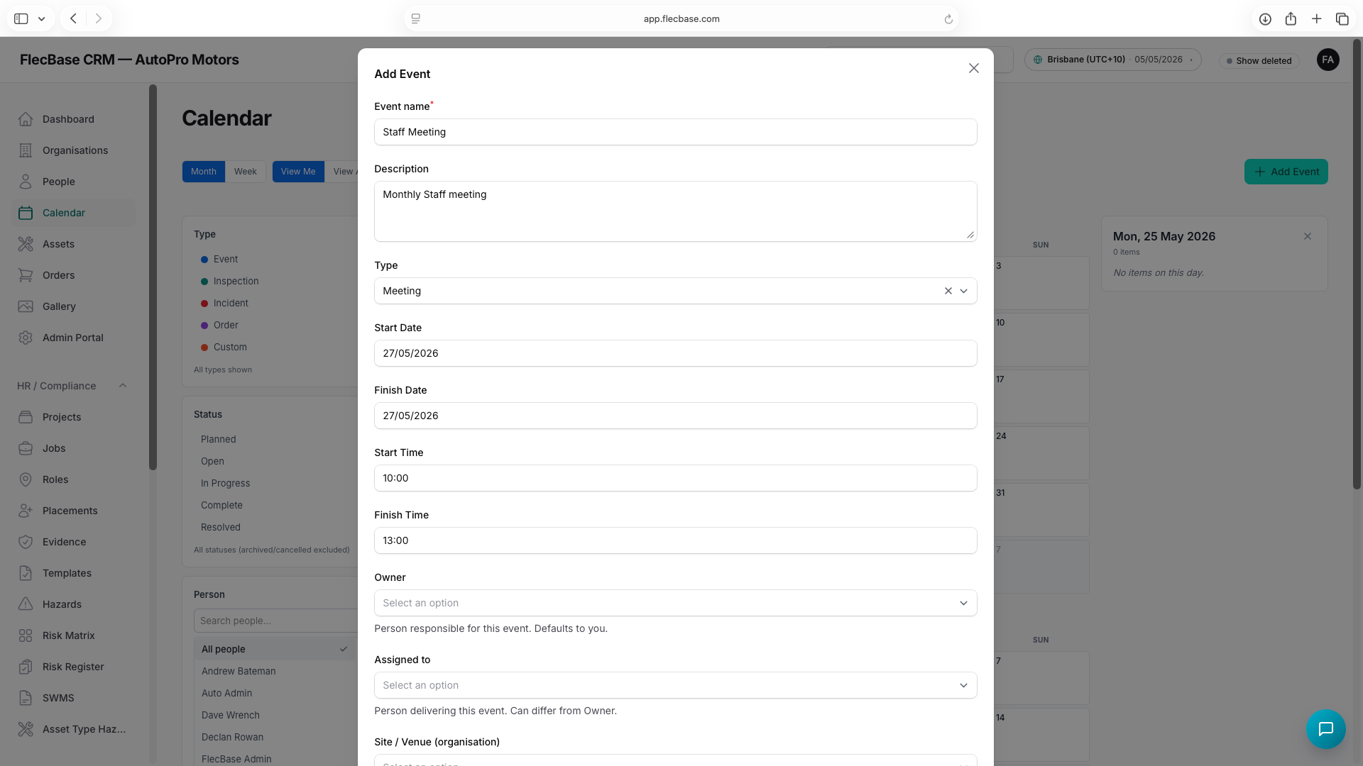 Events — how to use