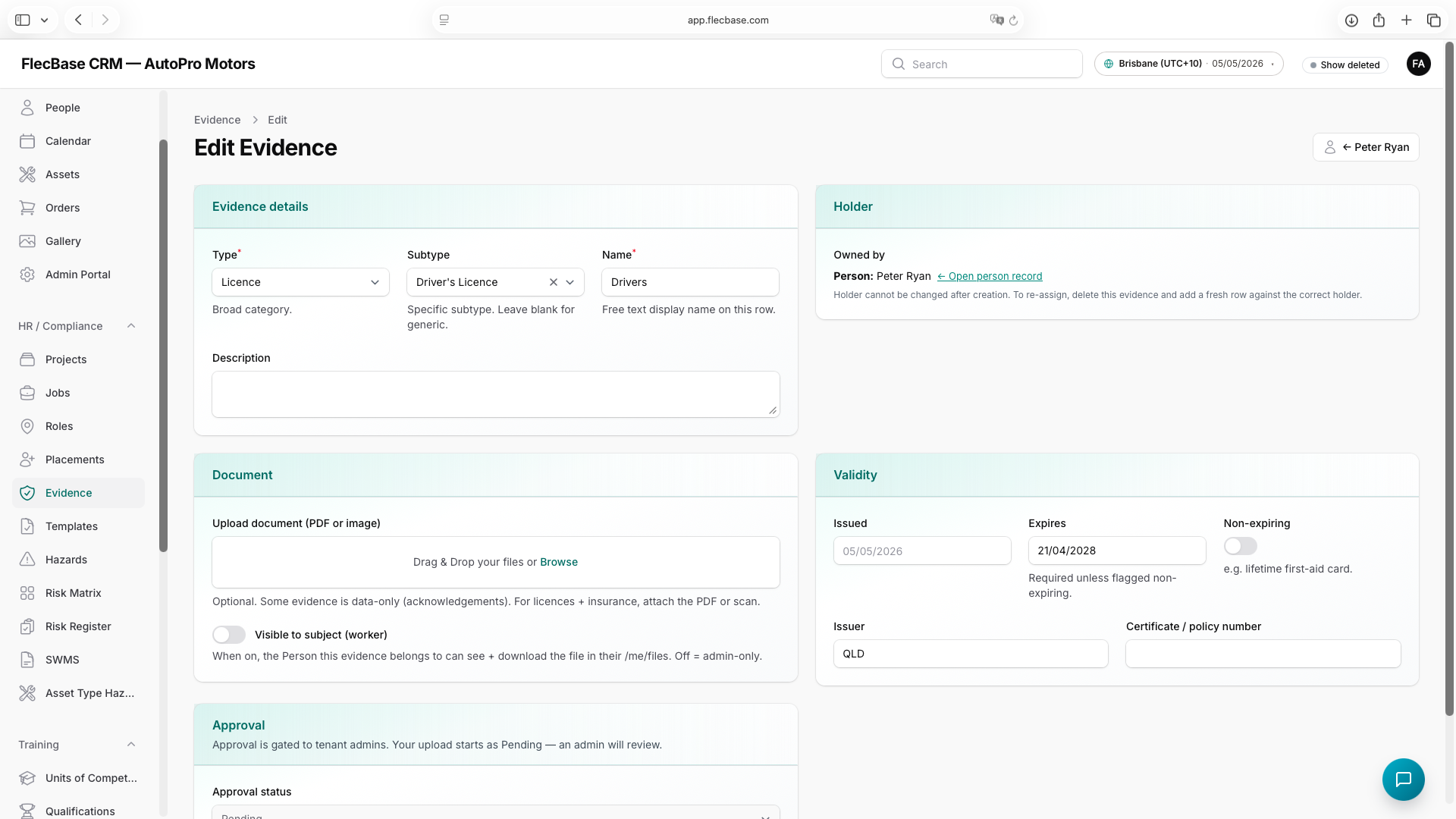 Evidence — how to use