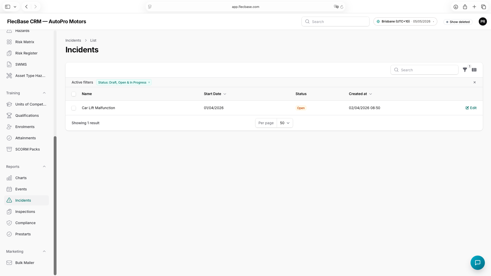 Incidents — overview