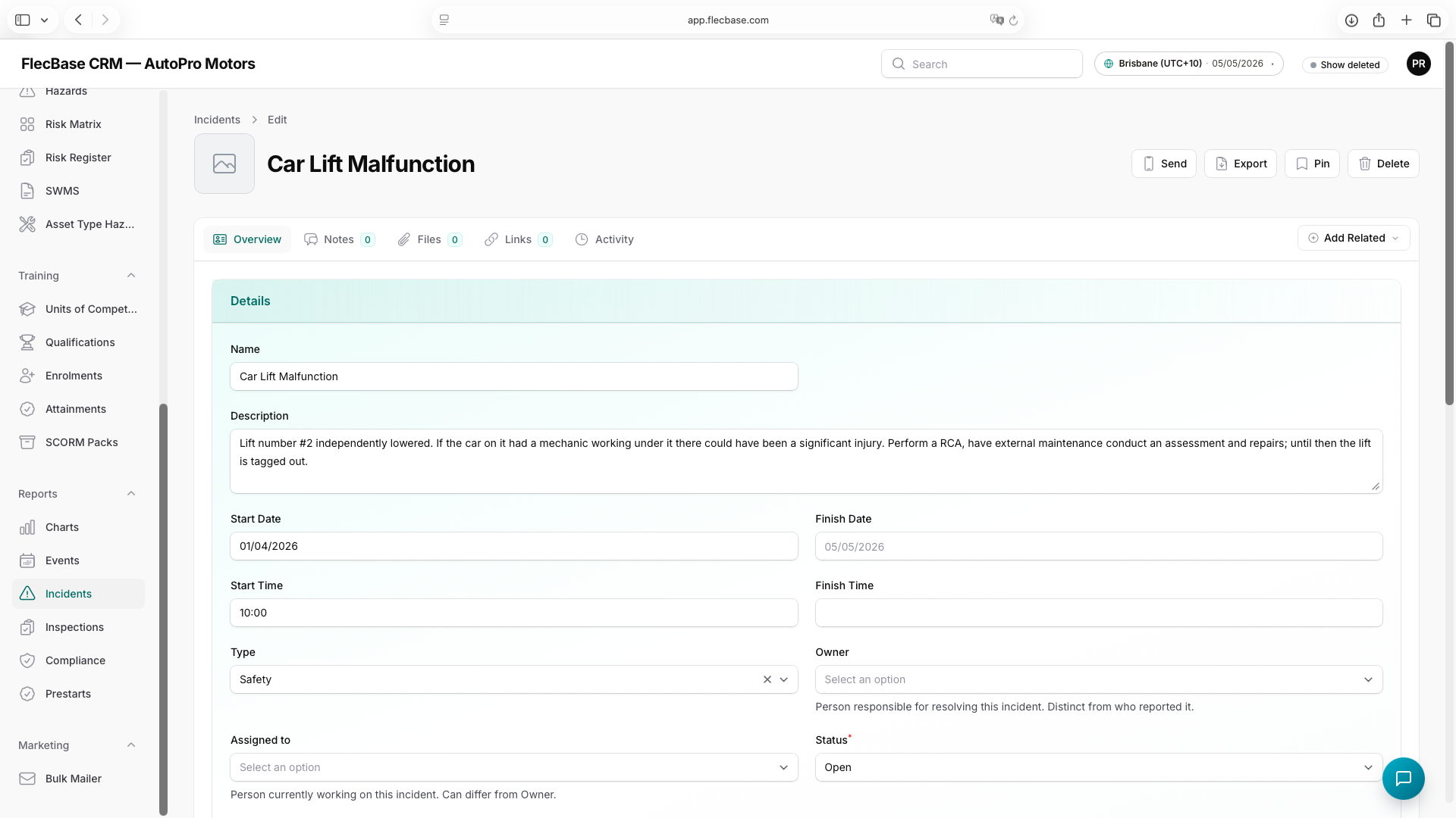 Incidents — how to use