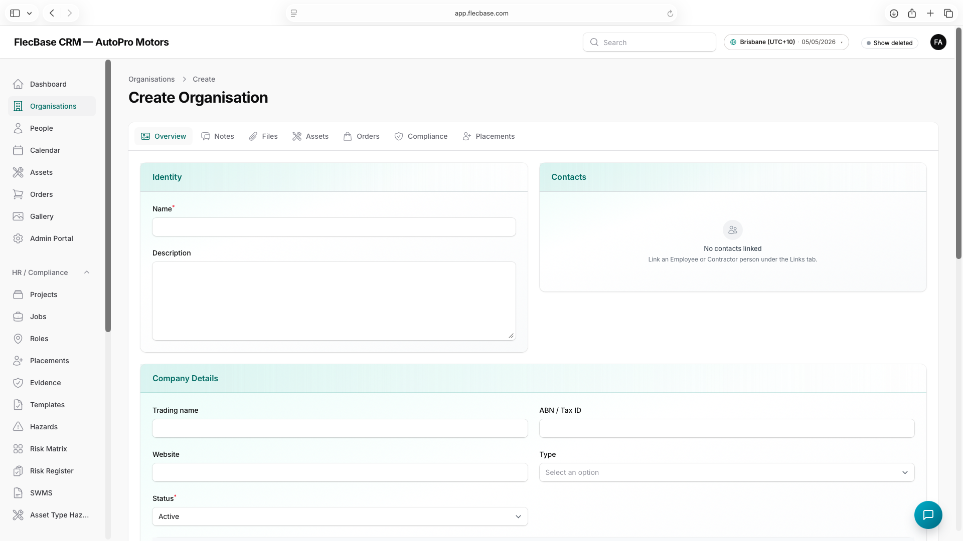 Organisations — how to use