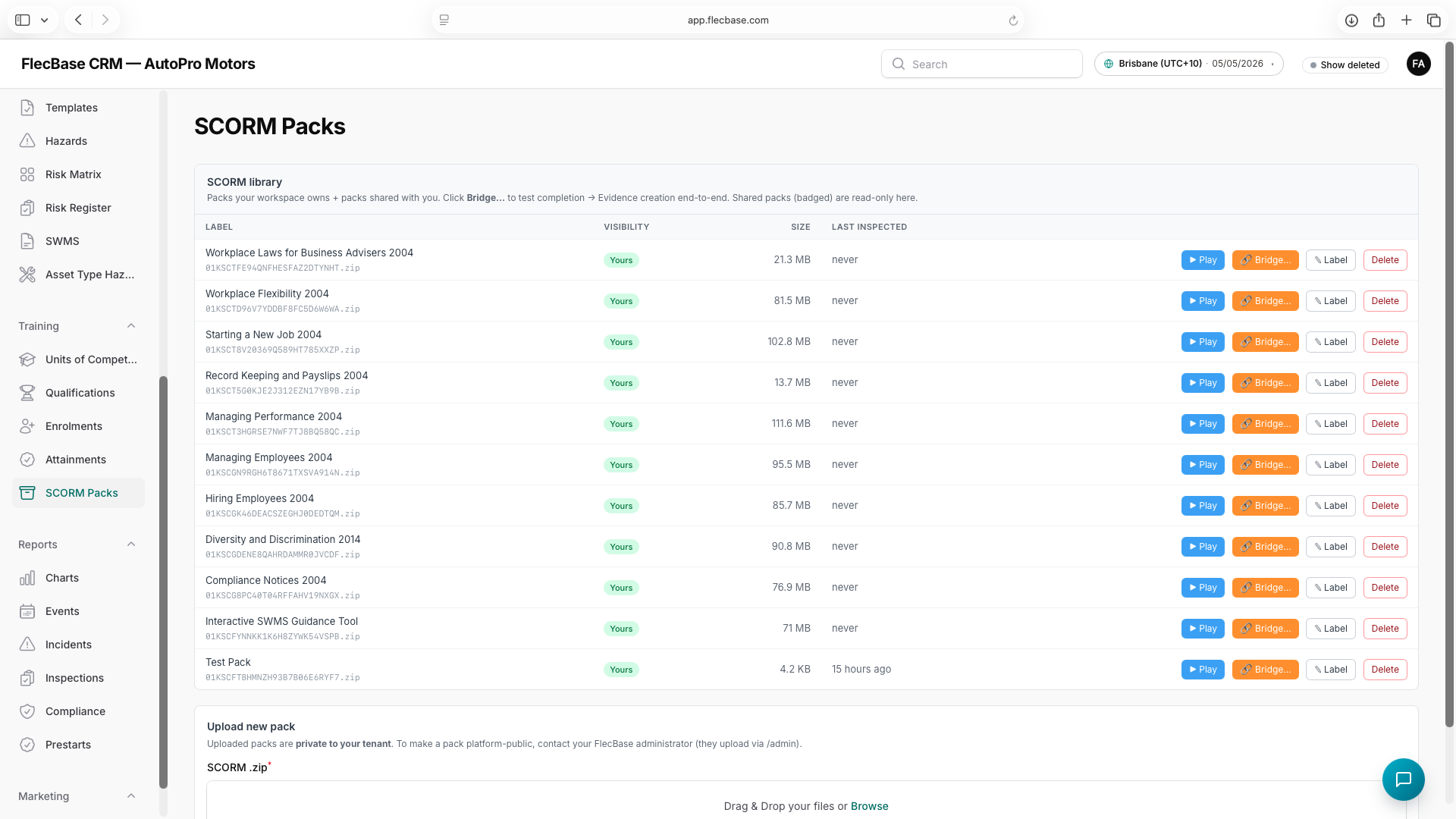 SCORM Packs — how to use