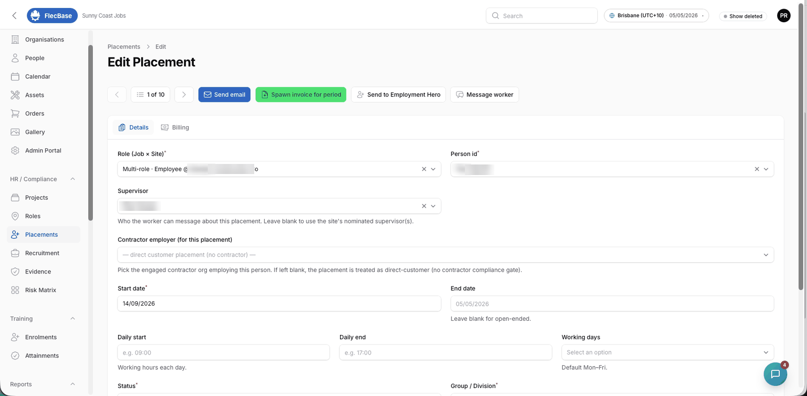 Pushing rates from a FlecBase pay code into Employment Hero.